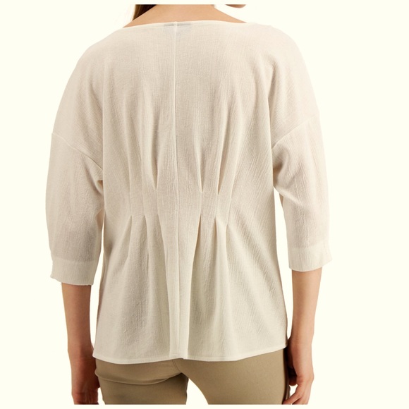 NWT Alfani, Deco Breeze, Cinched Front Top - Picture 3 of 10